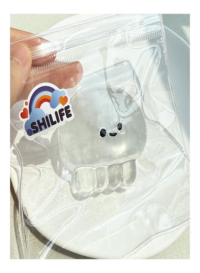 SHILIFE Taba Squishy Jellyfish,Kawaii Squishies PVC Toys,Stress Relieving OPP Packaging Gifts|Squishy Fidget Toys for Anxiety&Relaxation|Perfect Desk Accessory for Adults (Transparent Jellyfish) - Image 5